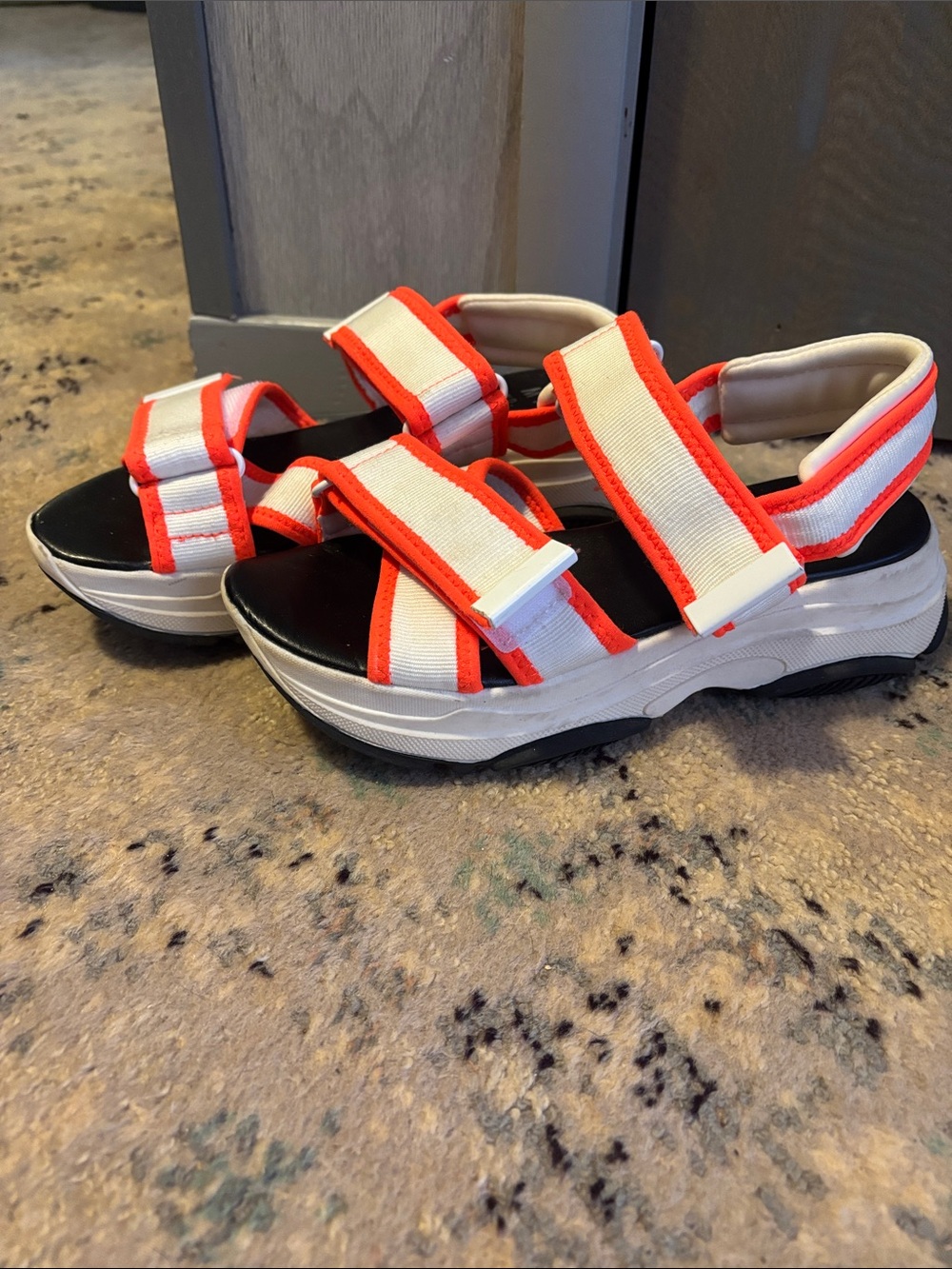 Mix No. 6 Platform Sandals Sporty White Orange 90s